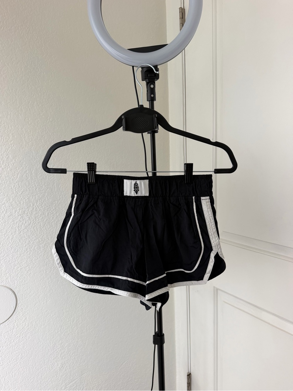 Free People Varsity Blues Women's Black White Elastic Waist xs